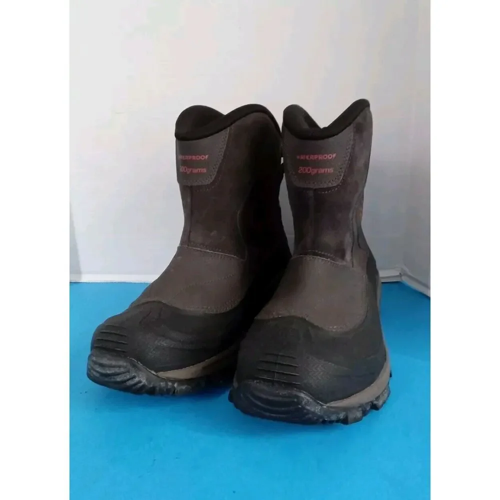 Columbia Waterproof Winter Snow Boots 200g Insulated‎ Pull On Gray
